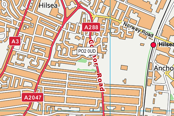 PO2 0UD map - OS VectorMap District (Ordnance Survey)