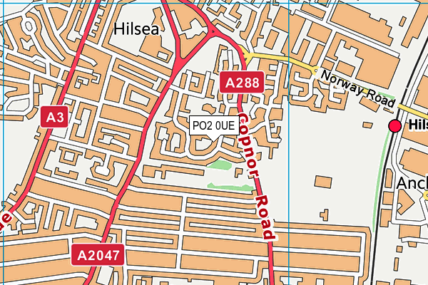 PO2 0UE map - OS VectorMap District (Ordnance Survey)