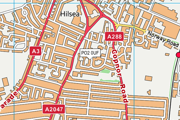 PO2 0UF map - OS VectorMap District (Ordnance Survey)