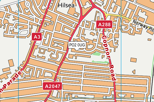 PO2 0UG map - OS VectorMap District (Ordnance Survey)