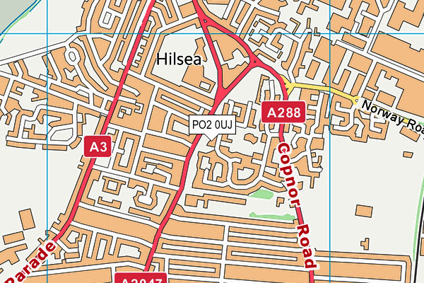 PO2 0UJ map - OS VectorMap District (Ordnance Survey)