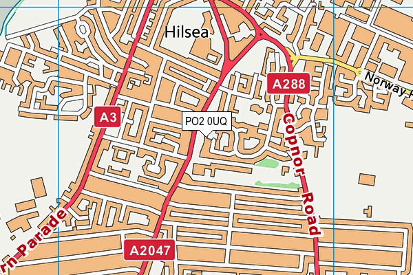 PO2 0UQ map - OS VectorMap District (Ordnance Survey)