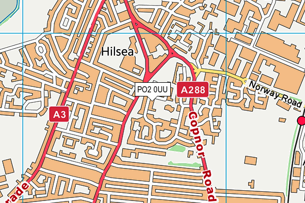 PO2 0UU map - OS VectorMap District (Ordnance Survey)