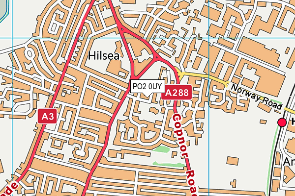 PO2 0UY map - OS VectorMap District (Ordnance Survey)