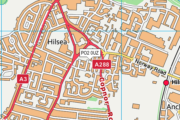 PO2 0UZ map - OS VectorMap District (Ordnance Survey)