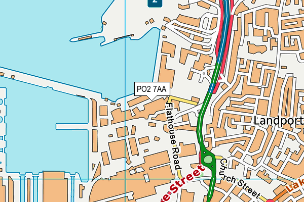 PO2 7AA map - OS VectorMap District (Ordnance Survey)