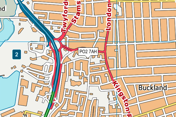 PO2 7AH map - OS VectorMap District (Ordnance Survey)