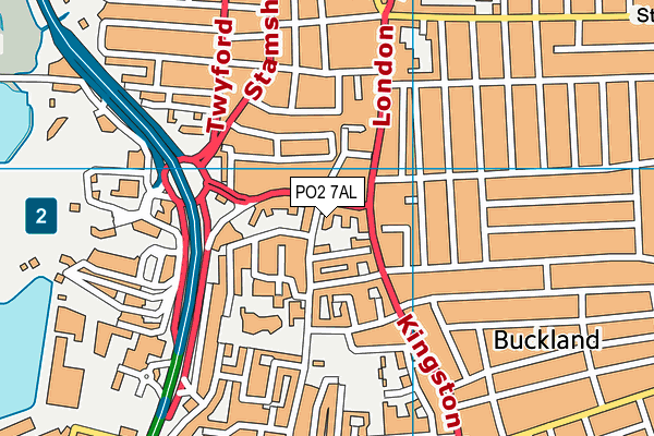 PO2 7AL map - OS VectorMap District (Ordnance Survey)