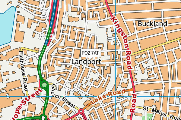 PO2 7AT map - OS VectorMap District (Ordnance Survey)