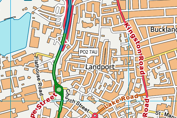 PO2 7AU map - OS VectorMap District (Ordnance Survey)