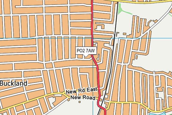 PO2 7AW map - OS VectorMap District (Ordnance Survey)