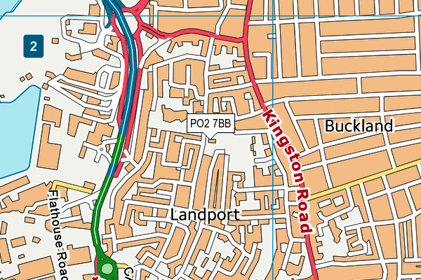 PO2 7BB map - OS VectorMap District (Ordnance Survey)