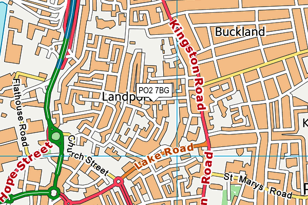 PO2 7BG map - OS VectorMap District (Ordnance Survey)