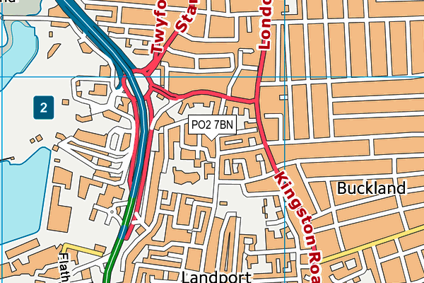 PO2 7BN map - OS VectorMap District (Ordnance Survey)