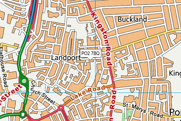 PO2 7BQ map - OS VectorMap District (Ordnance Survey)