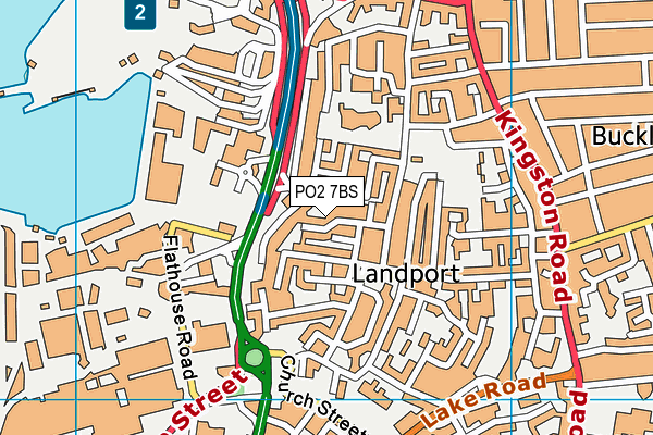 PO2 7BS map - OS VectorMap District (Ordnance Survey)