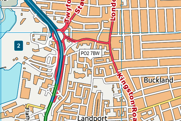 PO2 7BW map - OS VectorMap District (Ordnance Survey)