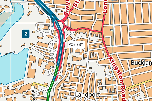 PO2 7BY map - OS VectorMap District (Ordnance Survey)