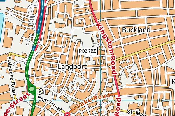 PO2 7BZ map - OS VectorMap District (Ordnance Survey)