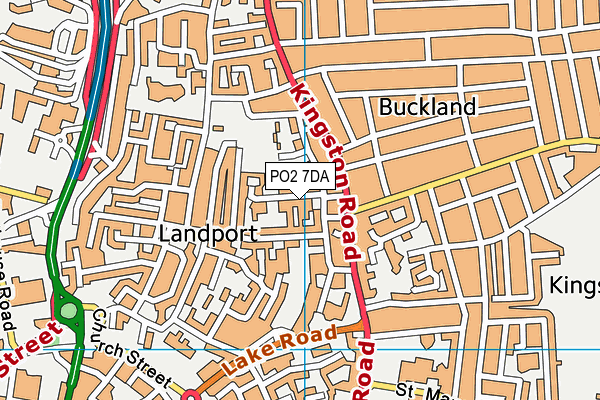 PO2 7DA map - OS VectorMap District (Ordnance Survey)