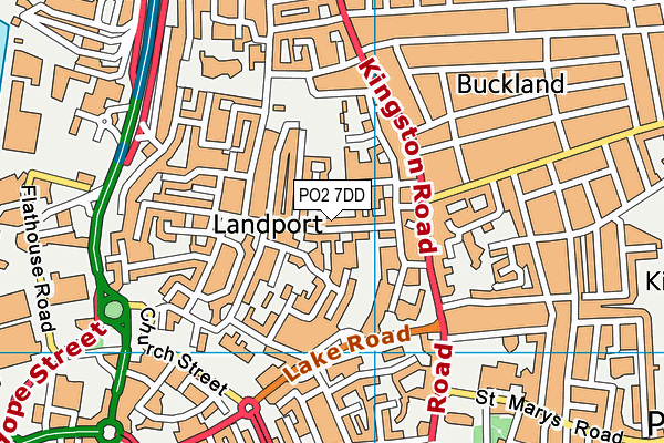 PO2 7DD map - OS VectorMap District (Ordnance Survey)