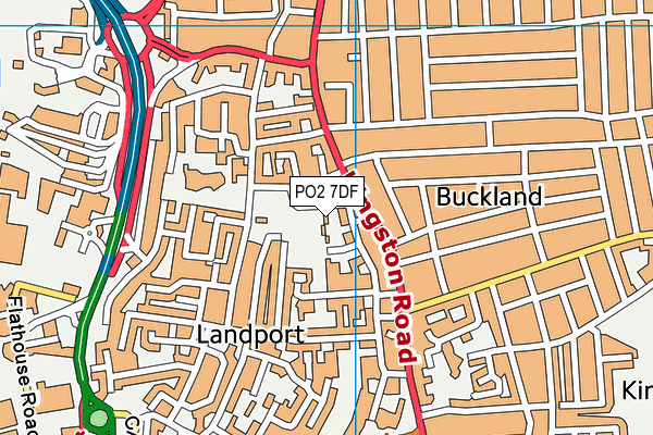 PO2 7DF map - OS VectorMap District (Ordnance Survey)
