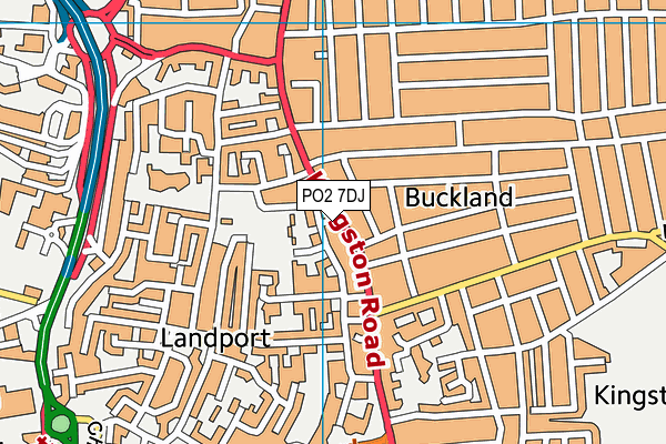 PO2 7DJ map - OS VectorMap District (Ordnance Survey)