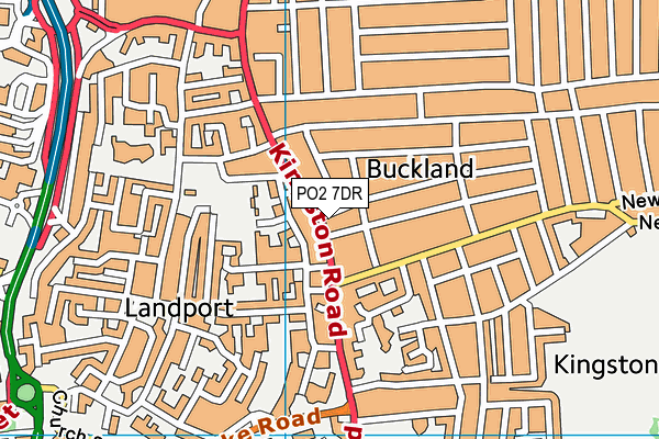 PO2 7DR map - OS VectorMap District (Ordnance Survey)