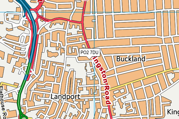 PO2 7DU map - OS VectorMap District (Ordnance Survey)