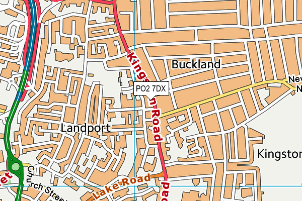 PO2 7DX map - OS VectorMap District (Ordnance Survey)