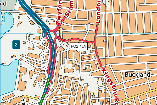 PO2 7EN map - OS VectorMap District (Ordnance Survey)