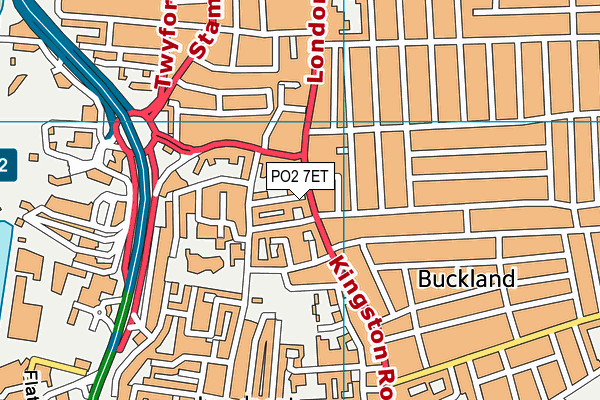 PO2 7ET map - OS VectorMap District (Ordnance Survey)