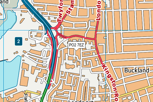 PO2 7EZ map - OS VectorMap District (Ordnance Survey)