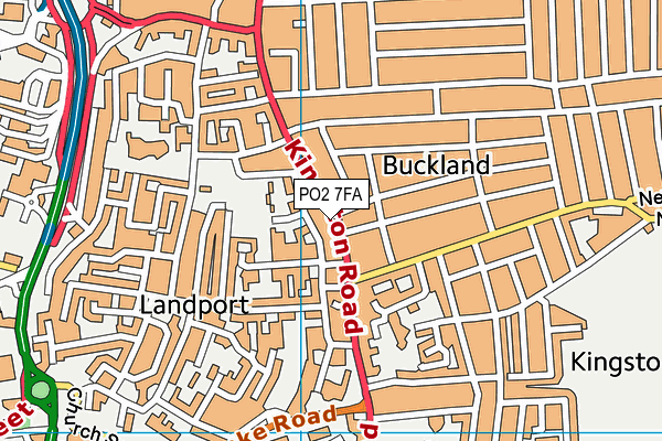 PO2 7FA map - OS VectorMap District (Ordnance Survey)