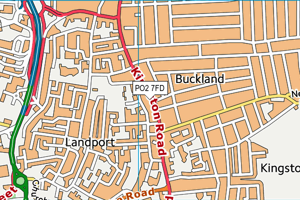 PO2 7FD map - OS VectorMap District (Ordnance Survey)