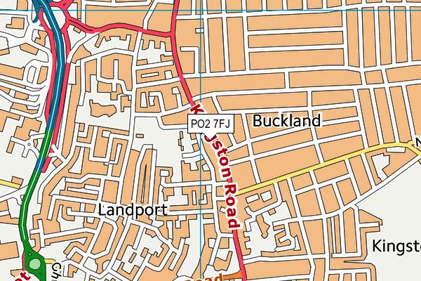 PO2 7FJ map - OS VectorMap District (Ordnance Survey)