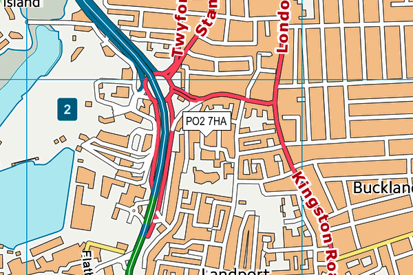 PO2 7HA map - OS VectorMap District (Ordnance Survey)