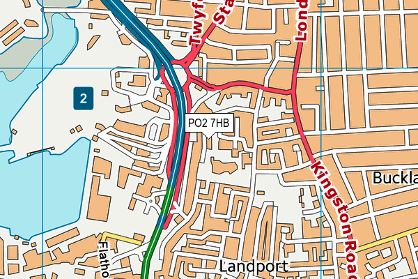 PO2 7HB map - OS VectorMap District (Ordnance Survey)