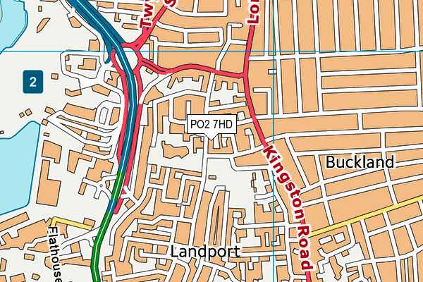 PO2 7HD map - OS VectorMap District (Ordnance Survey)