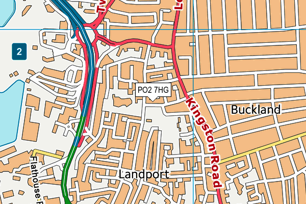 PO2 7HG map - OS VectorMap District (Ordnance Survey)