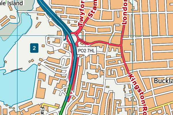 PO2 7HL map - OS VectorMap District (Ordnance Survey)