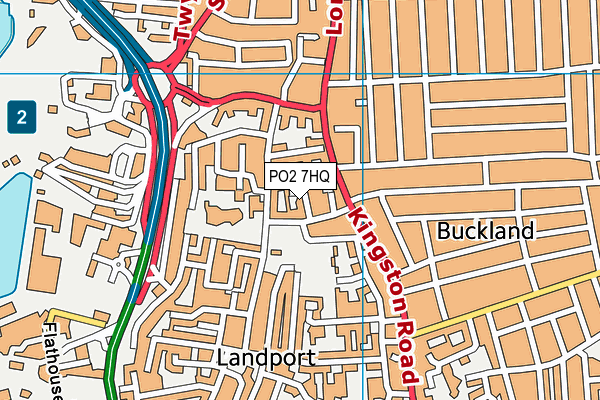 PO2 7HQ map - OS VectorMap District (Ordnance Survey)