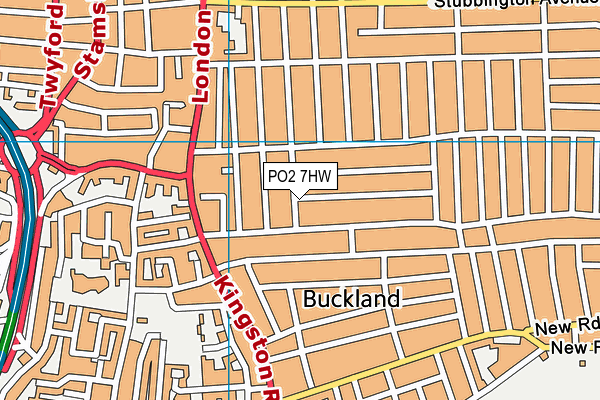 PO2 7HW map - OS VectorMap District (Ordnance Survey)