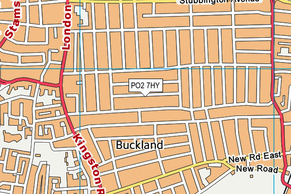 PO2 7HY map - OS VectorMap District (Ordnance Survey)