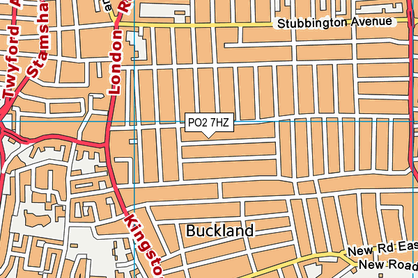 PO2 7HZ map - OS VectorMap District (Ordnance Survey)