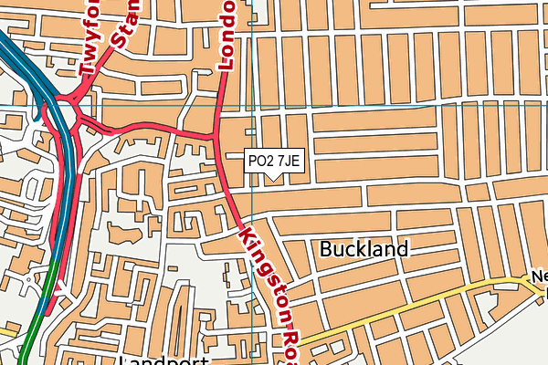 PO2 7JE map - OS VectorMap District (Ordnance Survey)