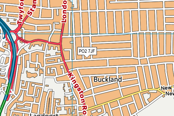 PO2 7JF map - OS VectorMap District (Ordnance Survey)