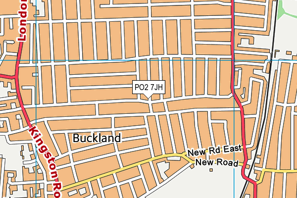 PO2 7JH map - OS VectorMap District (Ordnance Survey)