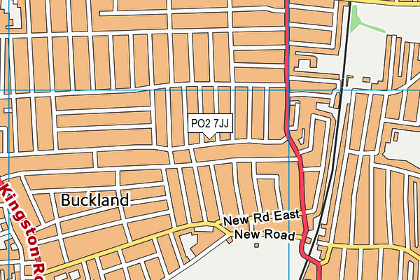 PO2 7JJ map - OS VectorMap District (Ordnance Survey)