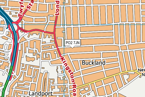 PO2 7JN map - OS VectorMap District (Ordnance Survey)